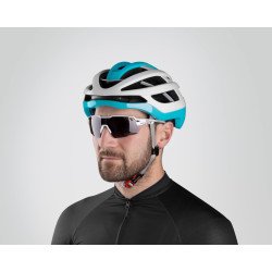 Casque Force FORCE LYNX BLANC-TURQUOISE