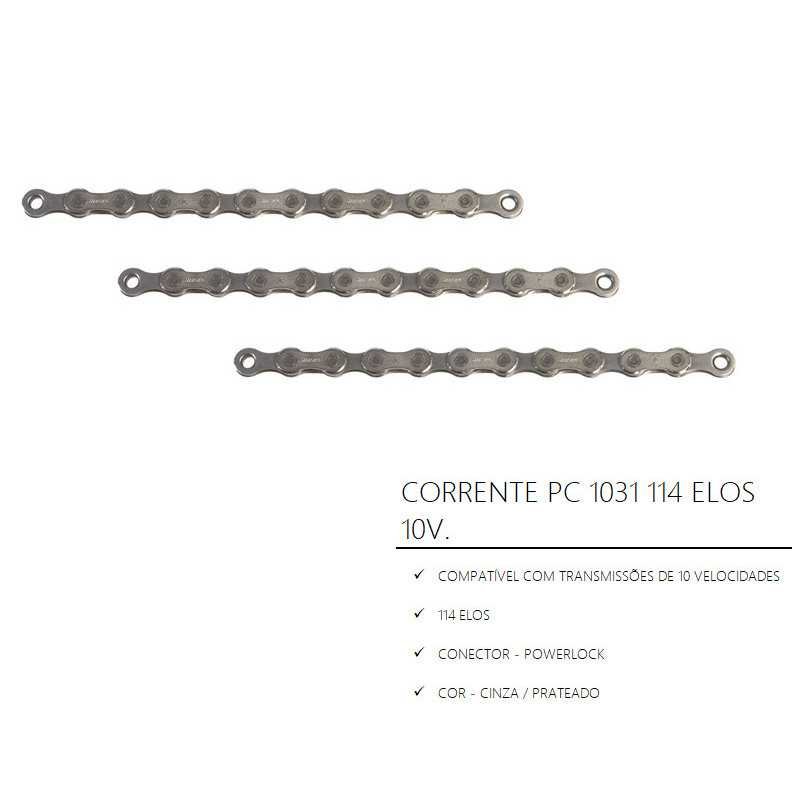 CHAîNE PC 1031 114 LINKS 25 PCS 10 VITESSES CHAîNE PC 1031 114 LINKS 25 PCS 10 VITESSES