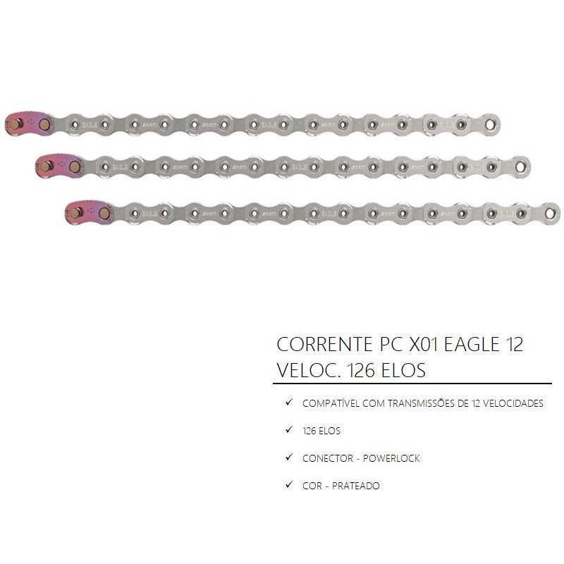 CADENA PC X01 EAGLE 126 ENLACE 12 VELOC.. CADENA PC X01 EAGLE 126 ENLACE 12 VELOC..