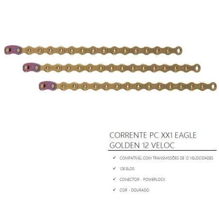 CORRENTE PC XX1 EAGLE GOLDEN 126 ELOS 12 VELOC.