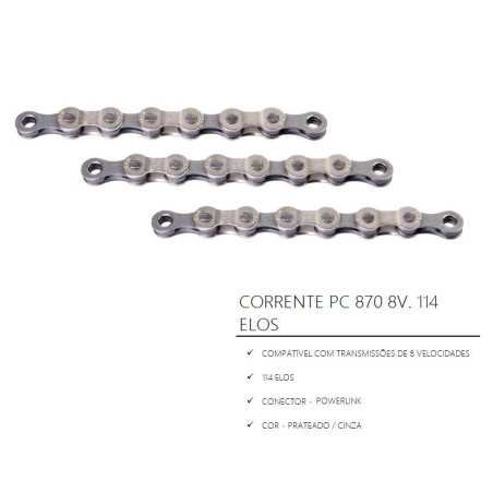 CHAIN PC 870 114 LINKS 8 SPEED