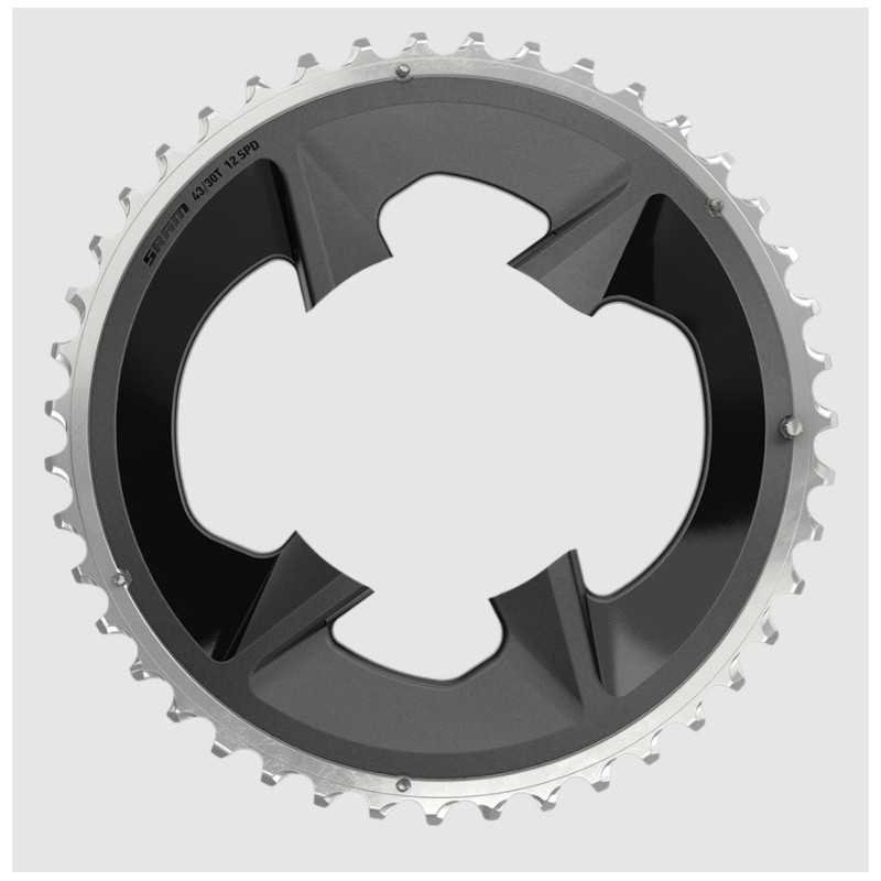 CHAINRING 46T 107 BCD RIVAL AXS 2X12 SPEED ALUMINUM BLACK
