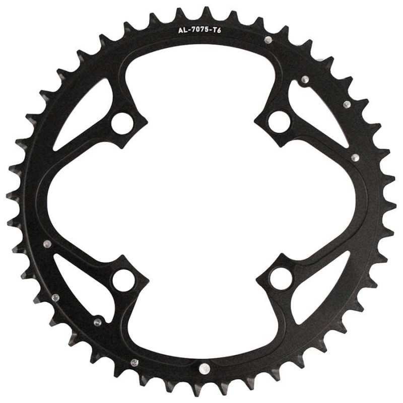 PRATO PEDALEIRO MTB 44D 104 BCD 4MM ALUMINIO PRETO