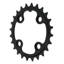 PRATO PEDALEIRO MTB 24D 64 BCD 3MM 09/10 VELOC. ALUMINIO PRETO