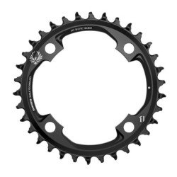 PLATEAU 34D 104 BCD 5MM 12 VITESSES ACIER NOIR