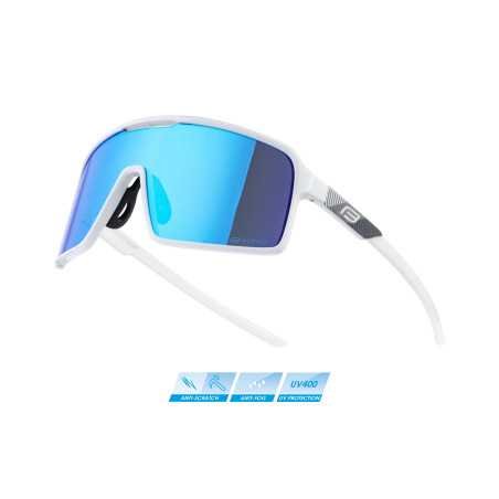 Lunettes Miroir FORCE STATIC Blanc - Bleu