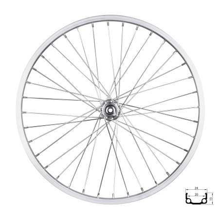 ROUE AVANT RMX 20, PRATEADO 406X20 MOYEU F80428