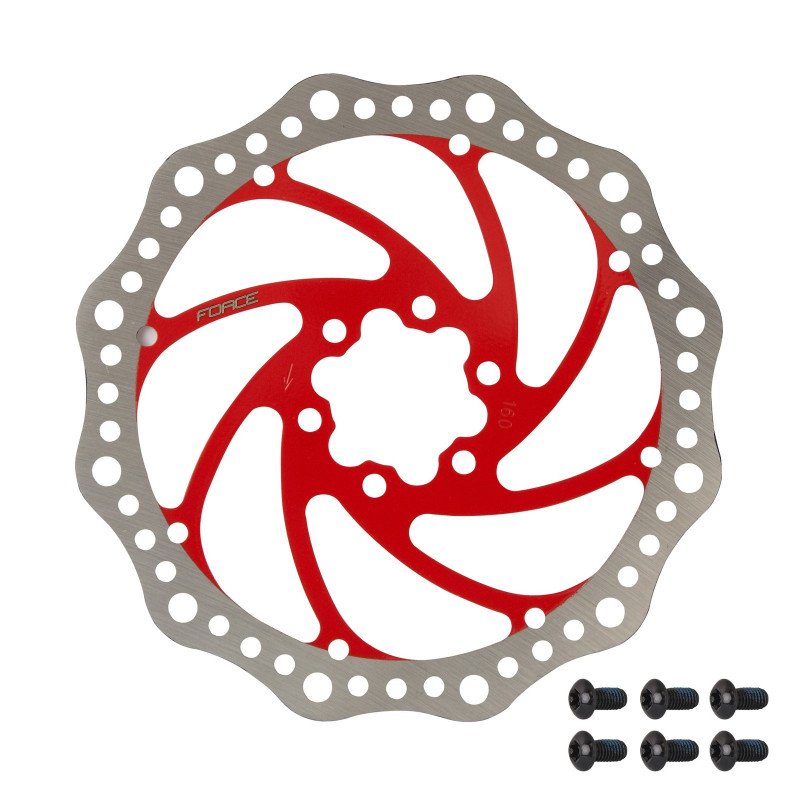 DISCO DE FRENO FORCE 180MM ROJO DISCO DE FRENO FORCE 180MM ROJO