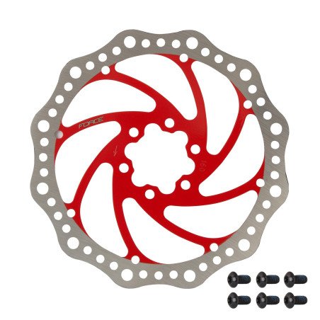DISCO DE FRENO FORCE 180MM ROJO