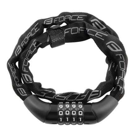 Lock FORCE CHAIN code 120cm/4mm Black