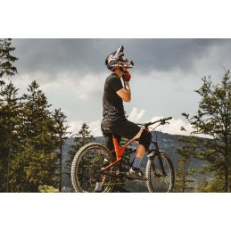 Casque FORCE TIGER downhill noir-rouge-blanc