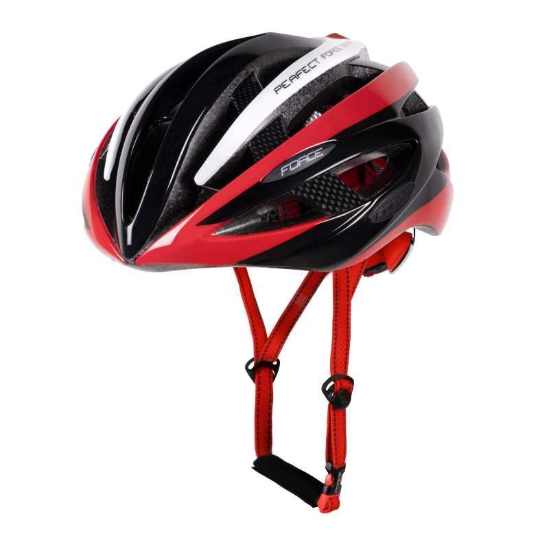 HELMET FORCE ROAD BLACK-RED-WHITE