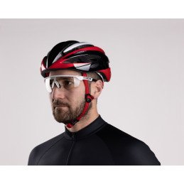 HELMET FORCE ROAD BLACK-RED-WHITE