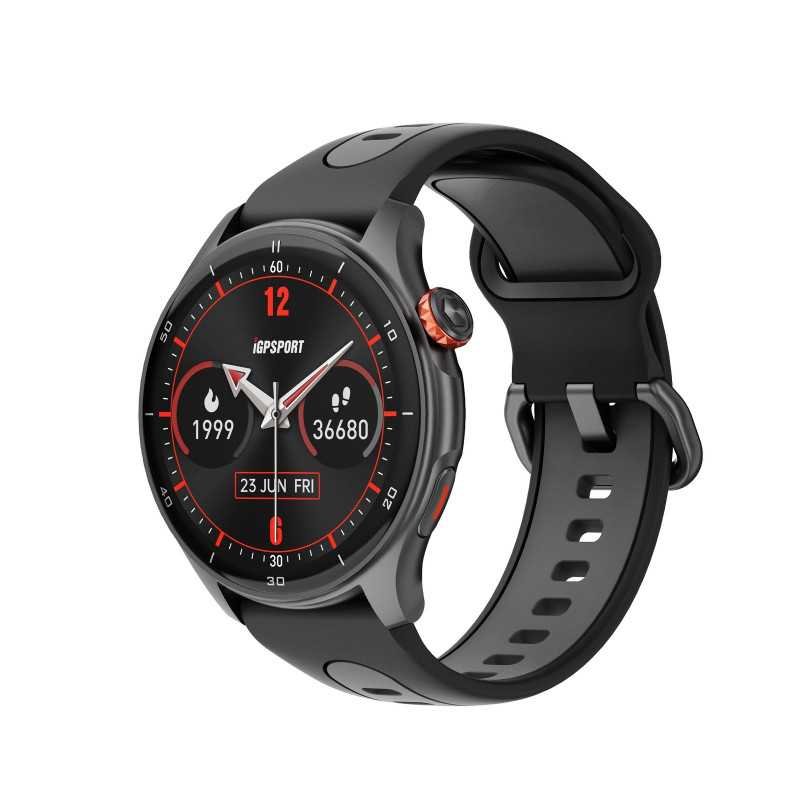 RELÓGIO IGPSPORT LW10, PRETO ESCURO/PRATA TITÂNIO