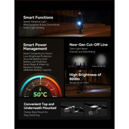 Front light IGPSport VS800S