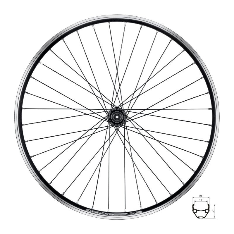 Roda traseira FORCE CLASSIC 559x19 "V" FHTX500 36sh