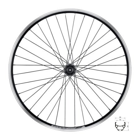 Rueda trasera FORCE CLASSIC 559x19 "V" FHTX500 36sh