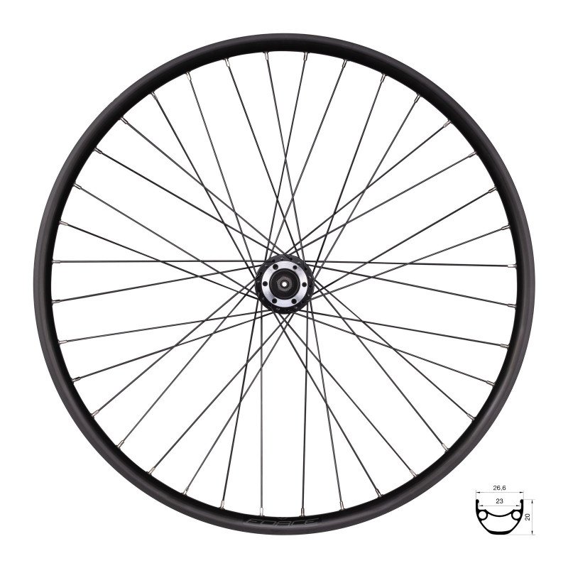 Rueda delantera FORCE XC DISC 559x23, F804336 6b32H