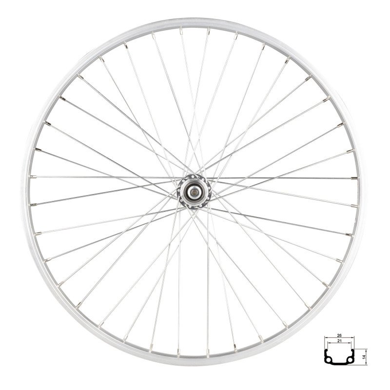 ROUE ARRIÈRE FORCE RMX 21, 507x21, SILVER, HUB F80429
