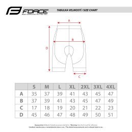 Calções FORCE COMFORT to waist with pad PRETO