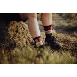 SOCKS FORCE STRIPE LONG BLACK