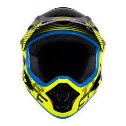 Casco FORCE TIGER downhill negro-azul-fluo