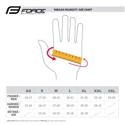 GLOVES FORCE FINE BLACK-YELLOW