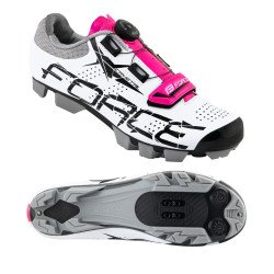 Des chaussures Force MTB CRYSTAL BLANC-ROSE