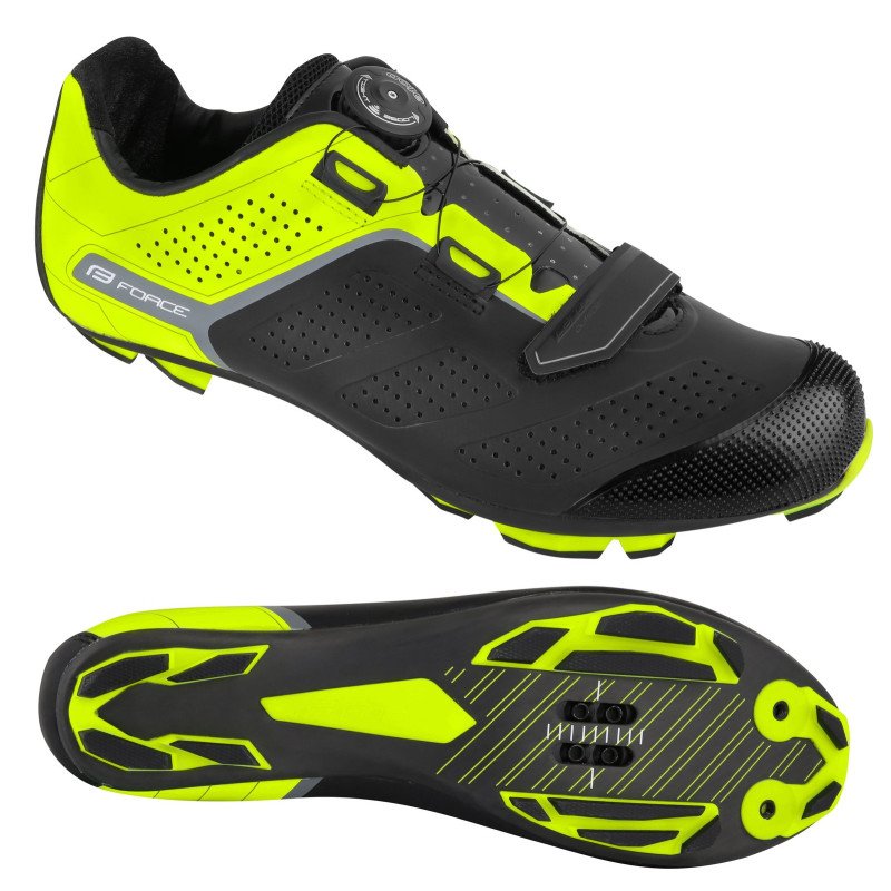 Sapatos FORCE MTB CARBON DEVIL PRO AMARELO Sapatos FORCE MTB CARBON DEVIL PRO AMARELO