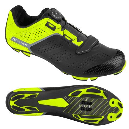 Sapatos FORCE MTB CARBON DEVIL PRO AMARELO