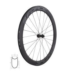 PAIRE DE ROUES FORCE TEAM SP CARBONE DISQUE 50 PNEU