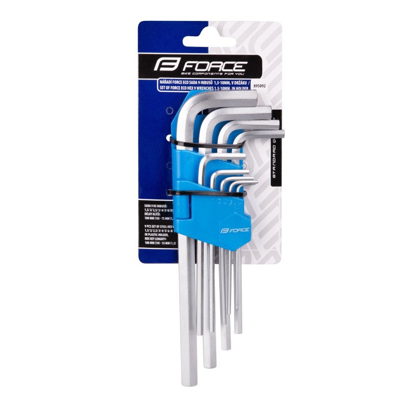 Set of 9 hex wrenches FORCE ECO 1,5-10mm Set of 9 hex wrenches FORCE ECO 1,5-10mm
