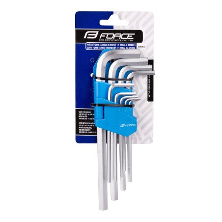 Set of 9 hex wrenches FORCE ECO 1,5-10mm