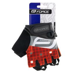 Gloves FORCE SQUARE RED