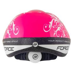 Casque enfant FORCE FUN STRIPES ROSE-BLANC-GRIS
