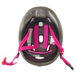 Casque enfant FORCE FUN STRIPES ROSE-BLANC-GRIS