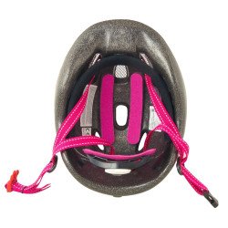 Child helmet FORCE FUN STRIPES PINK-WHITE-GRAY