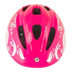 Casque enfant FORCE FUN STRIPES ROSE-BLANC-GRIS
