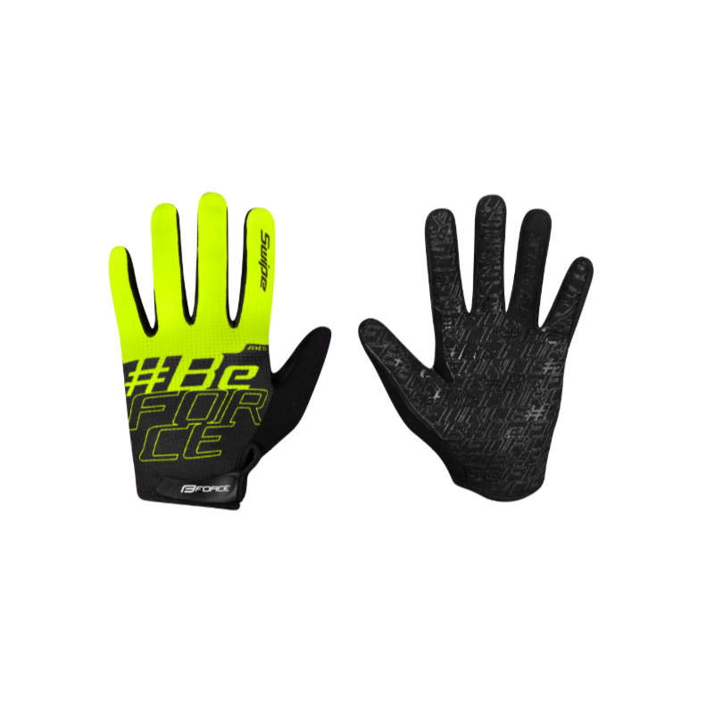 Luvas FORCE MTB SWIPE Summer PRETO-AMARELO