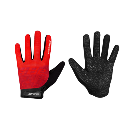Luvas FORCE MTB SWIPE Summer PRETO-VERMELHO