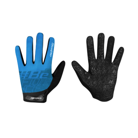 Gloves FORCE MTB SWIPE Summer BLACK-BLUE