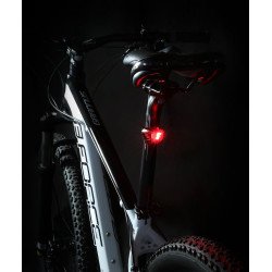 Rear light FORCE CRYSTAL 30LM, 3x LED, USB