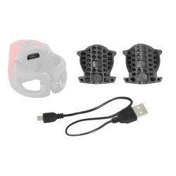 Feu arrière FORCE CRYSTAL 30LM, 3x LED, USB