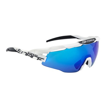 Sunglasses FORCE EVEREST WHITE - BLUE LENSES