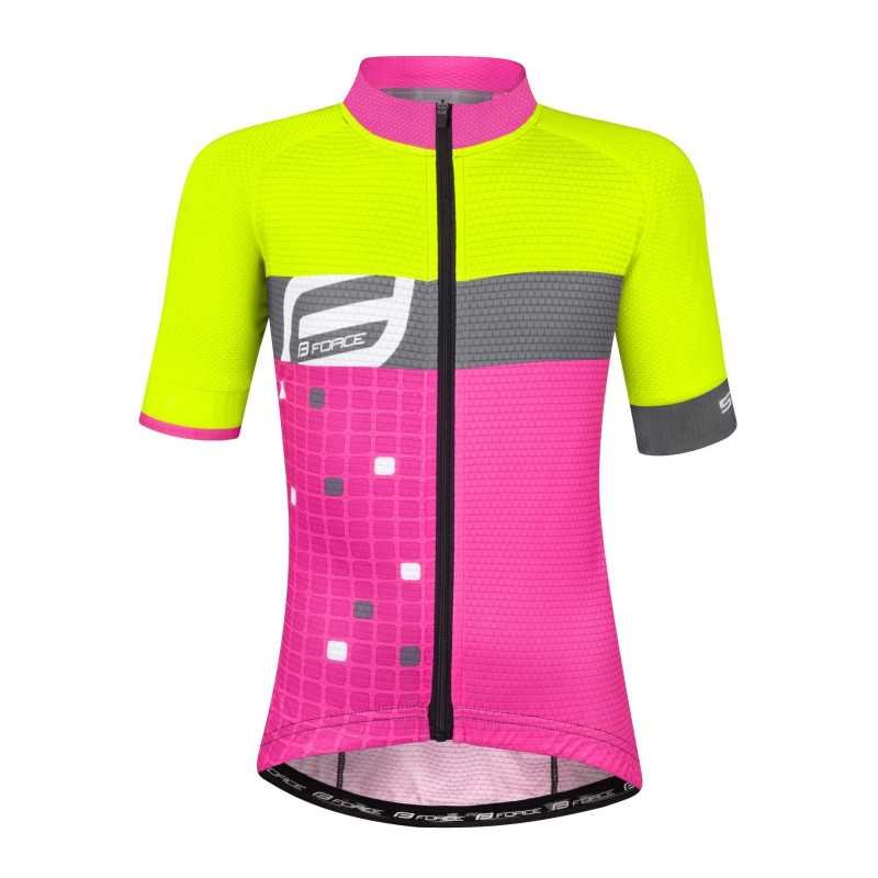 Jersey FORCE KID SQUARE STAR Criança AMARELO-ROSA Jersey FORCE KID SQUARE STAR Criança AMARELO-ROSA