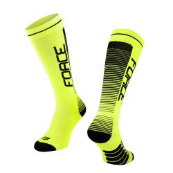 Compression Socks FORCE F YELLOW-BLACK