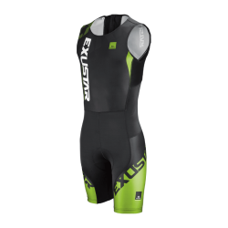 Triathlon Suit EXUSTAR E-CT11 BLACK-GREEN