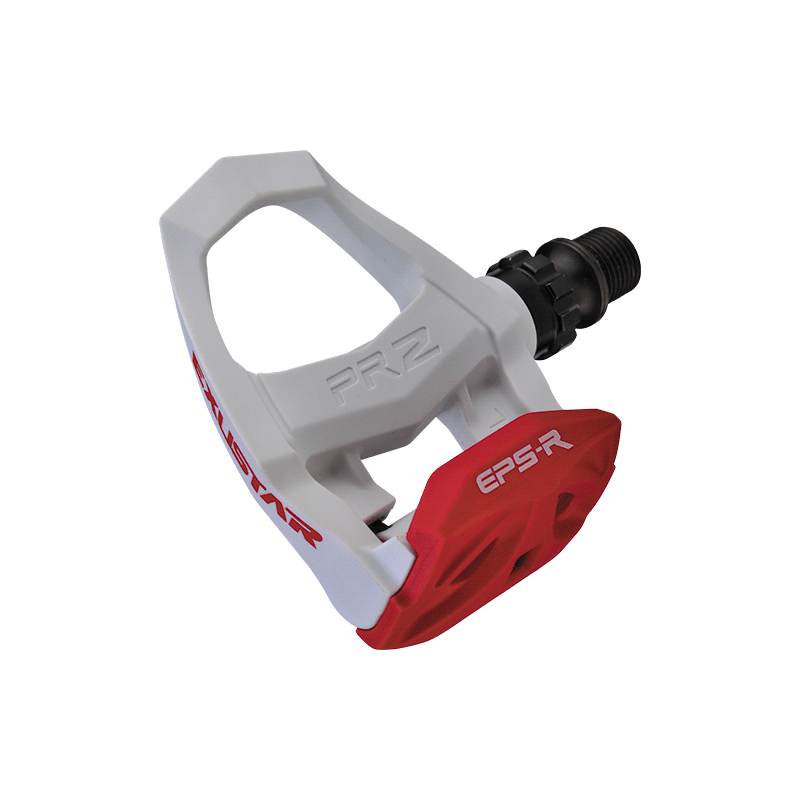 PEDALES EXUSTAR E-PR2 GRIS -ROJO