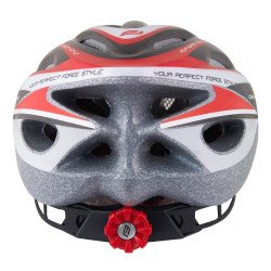 Casque FORCE HAL NOIR-ROUGE-BLANC