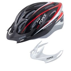 Casque FORCE HAL NOIR-ROUGE-BLANC